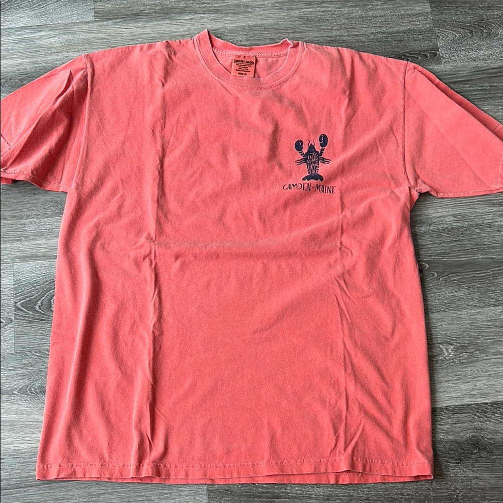 Reddish orange Camden Maine Graphic T-Shirt